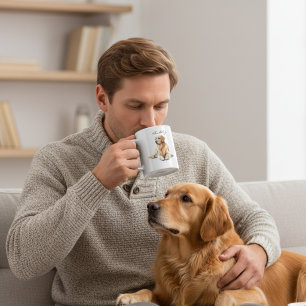Mug Golden Retriever Minimaliste  Personnaliser