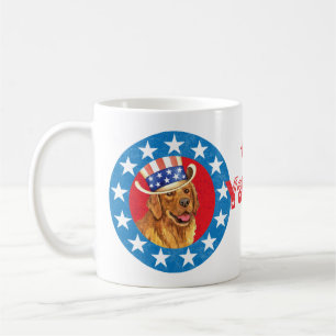 Mug Golden Retriever patriotique
