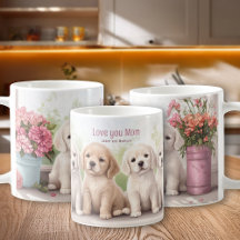 Golden Retriever Puppies Love You Maman Fête des m