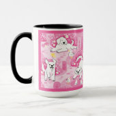 Mug Golden Retriever Puppy in Pink Garden (Gauche)
