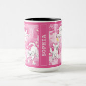 Mug Golden Retriever Puppy in Pink Garden (Centre)