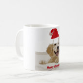 Mug Golden Retriever Puppy souhaitant Joyeux canapé No (Devant gauche)