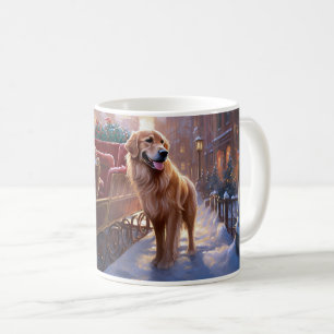 Mug Golden Retriever Saison de Noël Festive