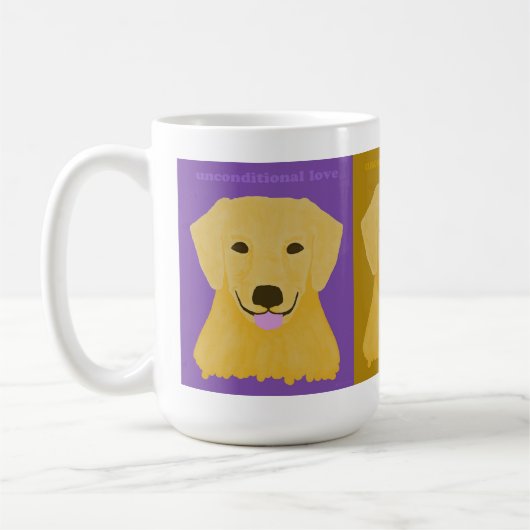 Mug Golden retriever sans conditions d'amour (Gauche)