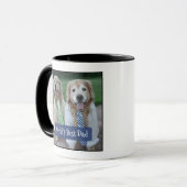 Mug Golden Retriever World de la meilleure Fête des pè (Devant gauche)