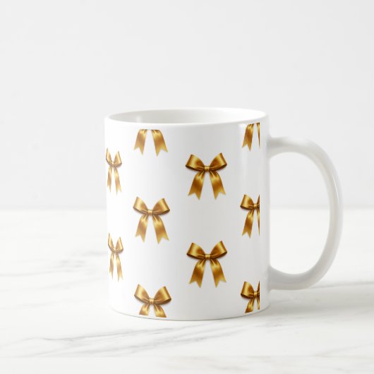 Mug Golden Ribbon Pattern — Elegant Minimal Luxury (Droite)