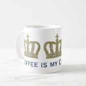 Mug Golden Royal Crown III + votre backgr. & idées (Devant gauche)