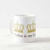 Mug Golden Royal Crown + votre backgr. & idées (Devant gauche)
