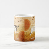 Mug Golden Savannah Journey Whimsical Wildebeest Coffe (Centre)
