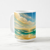 Mug Golden Turquoise Ocean Waves Sunset (Devant gauche)