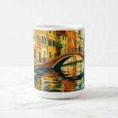 Mug Golden Venice Canal Bridge Sunset Illustration (Centre)