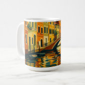 Mug Golden Venice Canal Bridge Sunset Illustration (Devant gauche)