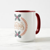 Mug “Golden Wreath of Christmas Elegance” (Devant droit)