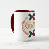 Mug “Golden Wreath of Christmas Elegance” (Devant gauche)