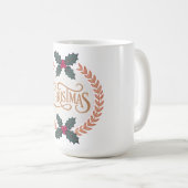 Mug “Golden Wreath of Christmas Elegance” (Devant droit)