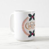 Mug “Golden Wreath of Christmas Elegance” (Devant gauche)
