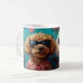Mug Goldendoodle avec coeur Roses Saint-Valentin (Devant gauche)
