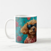 Mug Goldendoodle avec coeur Roses Saint-Valentin (Gauche)