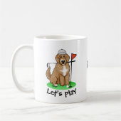 Mug Goldendoodle Chien Jouer Golf (rouge whmk2) Plaisi (Gauche)