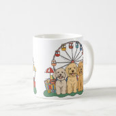 Mug Goldendoodle Chiens À Un Carnaval (Devant droit)