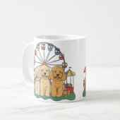 Mug Goldendoodle Chiens À Un Carnaval (Devant gauche)