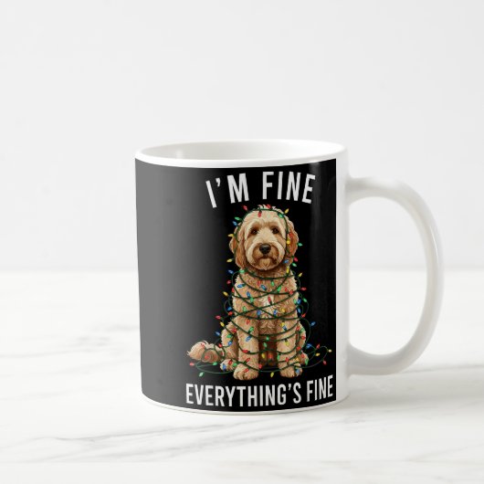 Mug Goldendoodle Christmas I'm Fine Everything Is Fine (Droite)