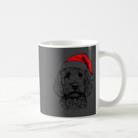 Mug Goldendoodle Christmas Santa Hat Xmas Pajama Golde (Droite)