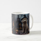 Mug Goldendoodle Citrouille Halloween effrayant (Devant droit)