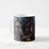 Mug Goldendoodle Citrouille Halloween effrayant (Devant gauche)
