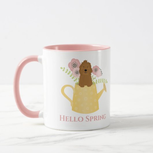 Mug Goldendoodle dans un arrosoir (Gauche)