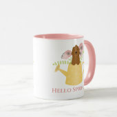 Mug Goldendoodle dans un arrosoir (Devant droit)