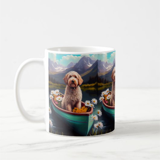 Mug Goldendoodle on a Paddle : Une aventure Pittoresqu (Gauche)