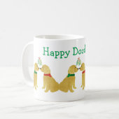 Mug Goldendoodles Personnalisés S'embrasser Sous Mistl (Devant gauche)