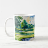 Mug Golf 80e anniversaire sur terrain de golf (Gauche)
