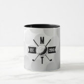 Mug Golf Ball Texture & Club Premier Monogramme (Centre)