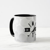 Mug Golf Ball Texture & Club Premier Monogramme (Devant gauche)