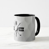 Mug Golf Ball Texture & Club Premier Monogramme (Devant droit)