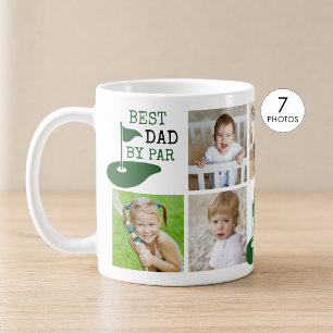 Mug Golf BEST DAD BY PAR PAR 7 Photo Collage