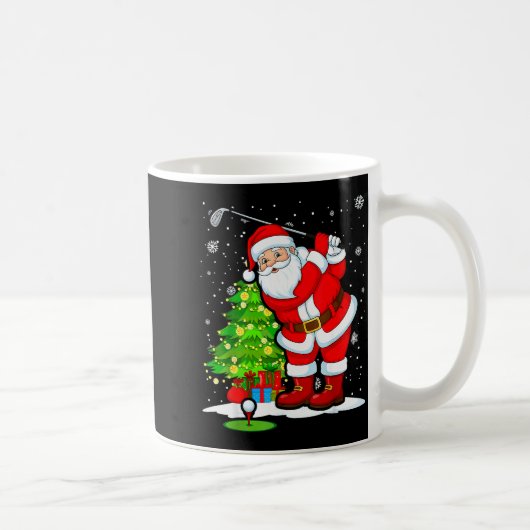Mug Golf Christmas Men Club Playing Santa Claus  (Droite)
