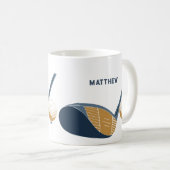 Mug Golf Club and Ball Personalized Golfers Name (Devant droit)