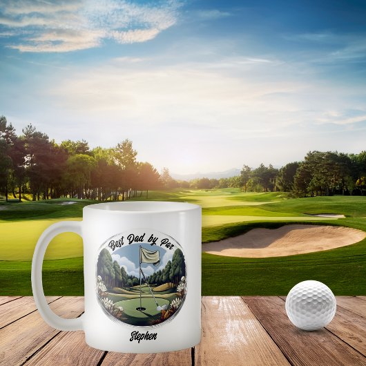 Mug Golf Club et Ball Best Papa par Nom
