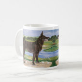 Mug Golf Course Chien Chocolat Lab Mix Funny (Devant gauche)