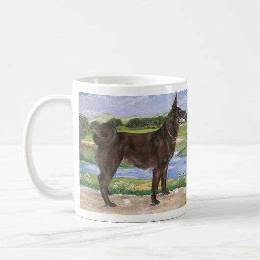 Mug Golf Course Chien Chocolat Lab Mix Funny (Gauche)