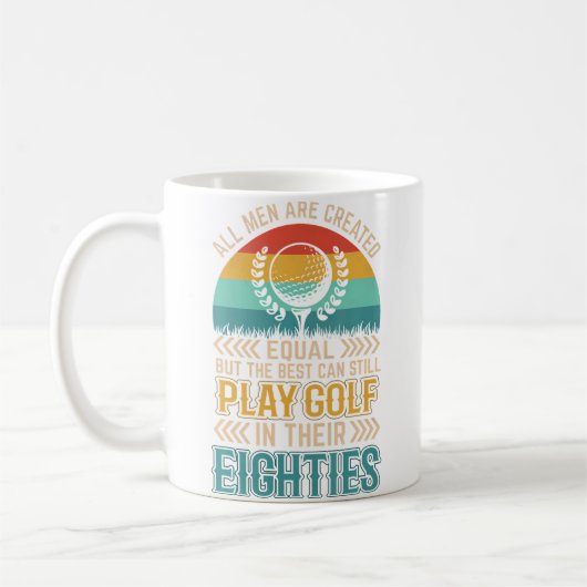 Mug Golf d'anniversaire - Tous les hommes égaux au gol (Gauche)