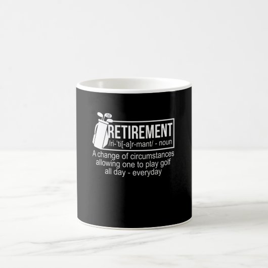 Mug Golf de jeu de changement de retraite quotidien (Centre)