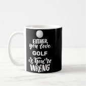 Mug Golf drôle Amour golfing golfeur (Gauche)
