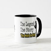 Mug Golf drôle la légende l'histoire le trou dans un (Devant droit)