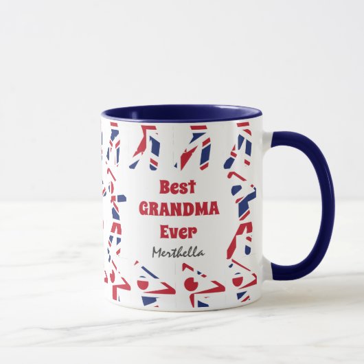 Mug Golf d'UNION JACK | Meilleure grand-mère jamais (Droite)