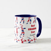 Mug Golf d'UNION JACK | Meilleure grand-mère jamais (Devant droit)