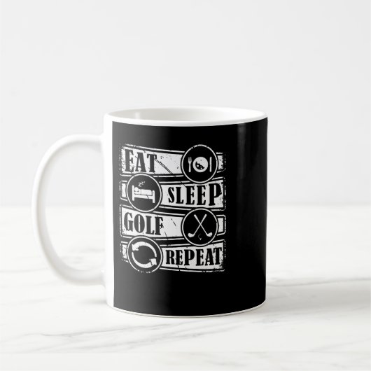 Mug Golf Eat Sleep Golf Repeat 651 golfeur (Gauche)